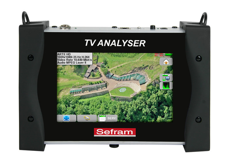Sefram 7848B Compact TV Meter für terrestrische und Satelliten Anwendung (DVB-T / DVB-T2/T2 Lite / DVB-S ), 7" Touchscreen