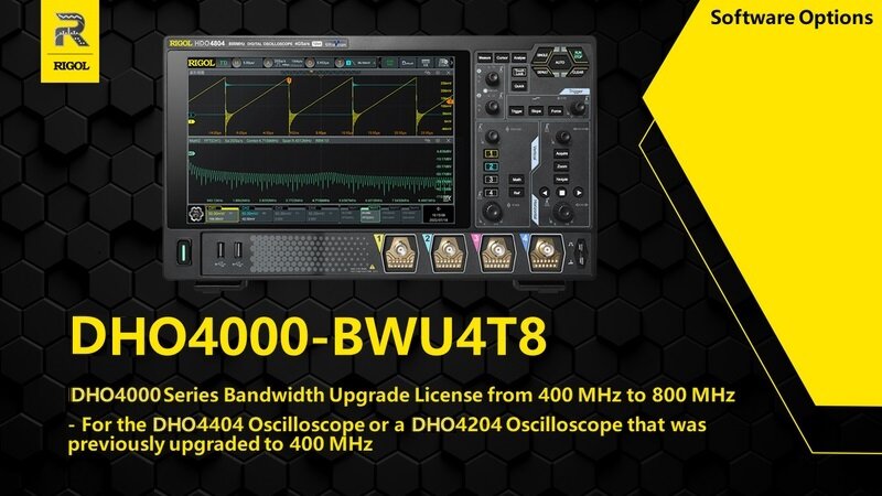 Rigol DHO4000-BWU4T8 Bandbreiten-Upgrade von 400 auf 800 MHz
