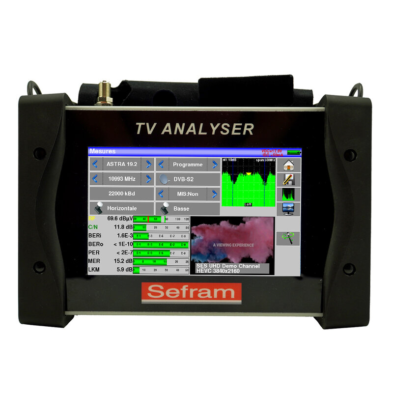 Sefram 7869 TV Meter, Antennenmessgerät für DVB-T,DVB-T2 Lite,DVB-C and C2, DVB-S, DVB-S2 und DVB-S2X