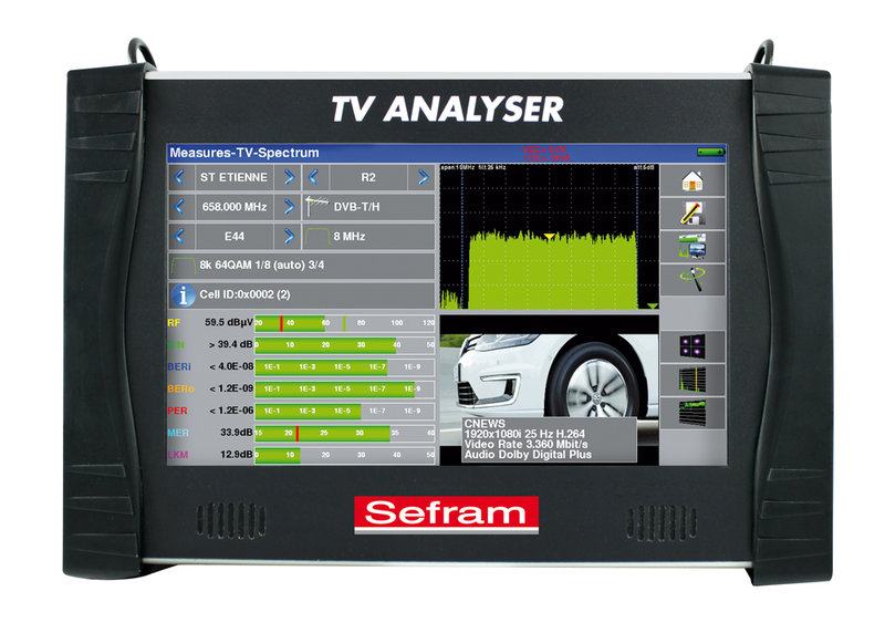 Sefram 7880-4K Ultra High Definition TV Meter, Antennenmessgerät für DVB-T,DVB-T2 Lite,DVB-C and C2, DVB-S and DVB-S2