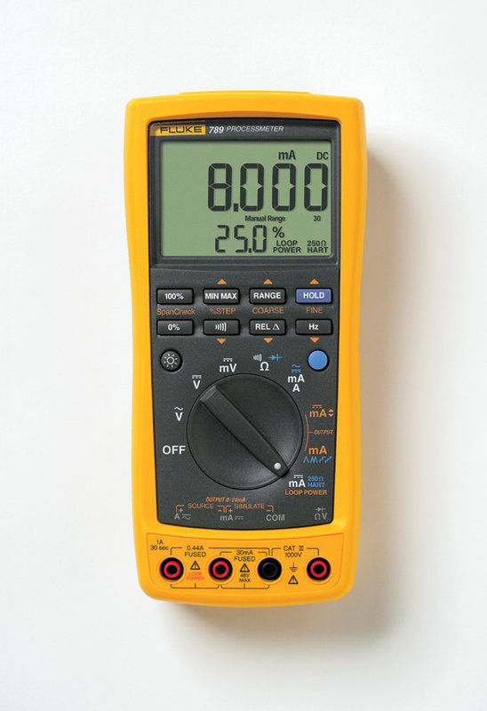Fluke ProcessMeter 789/E mit 24 V Stromschleifenversorgung