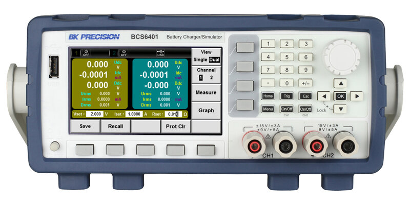 BK Precision BCS6401 Zweikanaliges Batterieladegerät/Simulator und 90-W-Gleichstromnetzteil