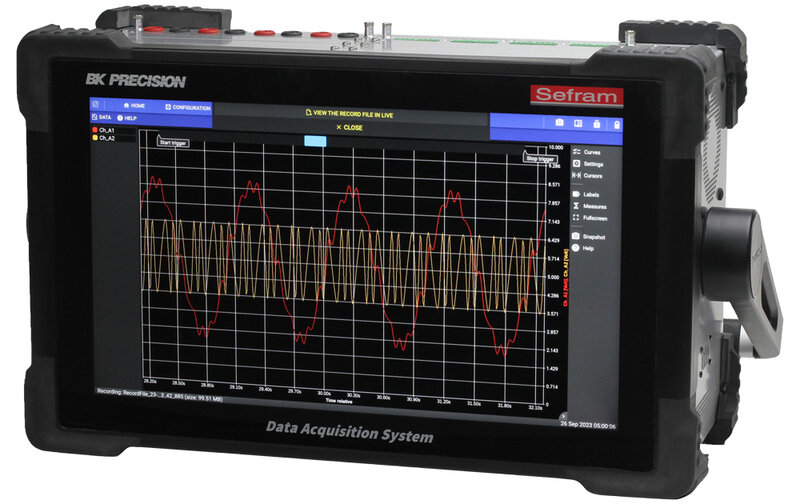 Sefram DAS1800 Hochgeschwindigkeits-Recorder, bis zu 40 Kanäle, mit 15,6" Touch Screen