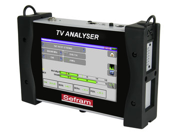 Sefram 7849B Compact TV Meter, Antennenmessgerät für terrestrische, Kabel- und Satelliten Anwendung (DVB-T / DVB-C / DVB-S), 7" Touchscreen