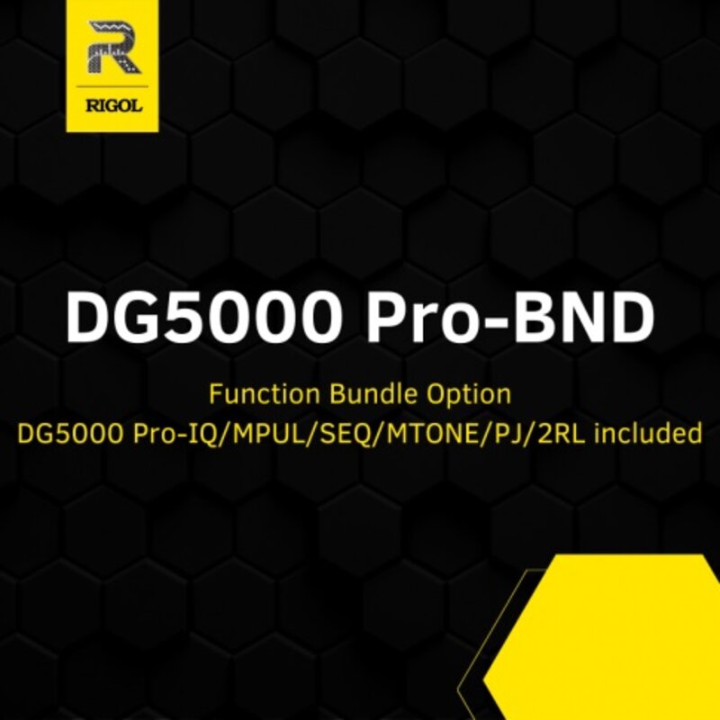 Rigol DG5000 Pro-BND Function Bundle Option DG5000 Pro-IQ/MPUL/SEO/MTONE/PJ/2RL included, EU Cable