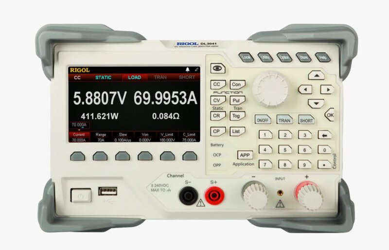 Rigol DL3041 DC programmierbare elektronische Last, Einkanal, 200 V Gleichstrom/70 A, Gesamtleistung bis zu 450 W
