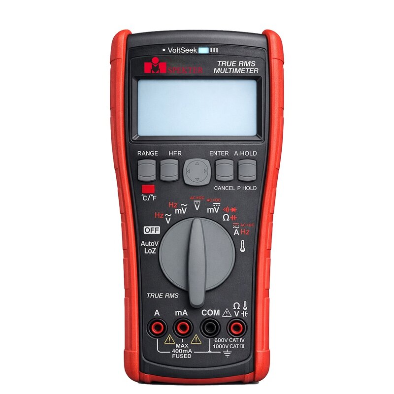 MI Spekter DMM-300 Echt-Effektivwert- Industrie- Multimeter bis 1000V AC/DC, 10A,Kapazitäts-, Widerstand-, Frequenz-, Temperaturmessung