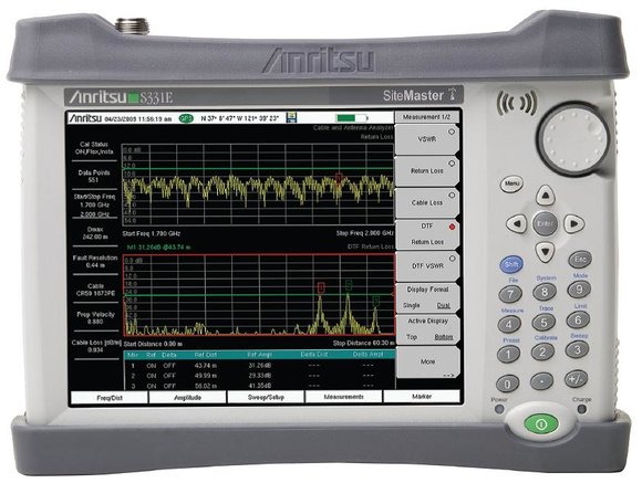 Anritsu Site Master S331E, S332E, S361E, S362E; Cable & Antenna Analyzers, optional Spectrum Analyzer