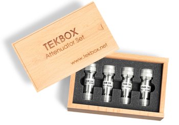 Tekbox TBAS1 HF Dämpfungsglied-Set in Holzschatulle, N-Stecker / N- Buchse, 0 - 3 GHz, 2 W, Dämpfung 3 / 6 / 10 / 20 dB