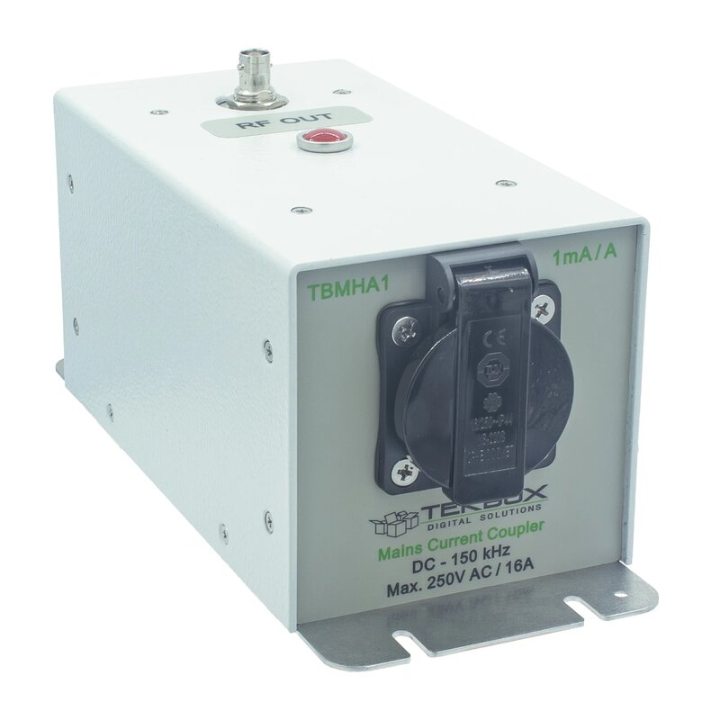 Tekbox TBMHA1 Netz-Oberschwingungs-Stromkoppler, Primärstrom max. 25 A, Wandlerfaktor 1 mA/A, Wandlerfaktor 50 mV/A.