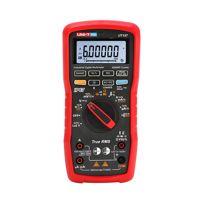 UNI-T UT197 TRUE-RMS-Industrie-Digital-Multimeter, IP67, 1.000V, 10A, CAT IV