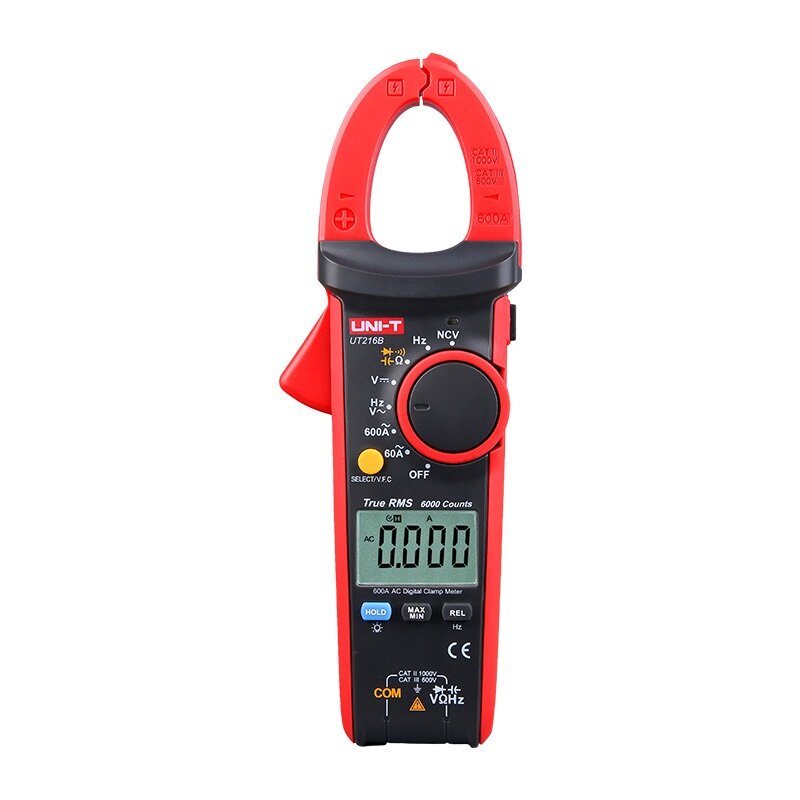 UNI-T UT216B True RMS - Echteffektivwert Stromzange, DC 1000V/AC 750V, 600 A, 60 MΩ, 60mF, 10 Hz -1MHz