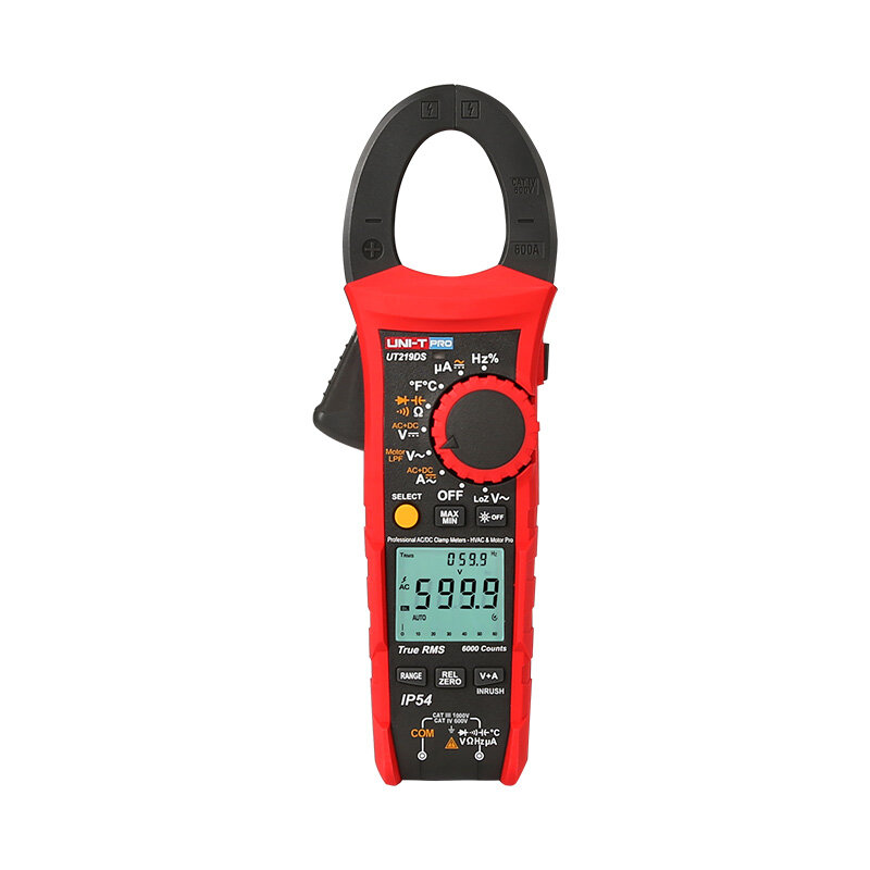 UNI-T UT219DS Echteffektiv Industrie-Zangenamperemeter, 600 A, AC, IP54, 40 MHz, 1.000 ℃