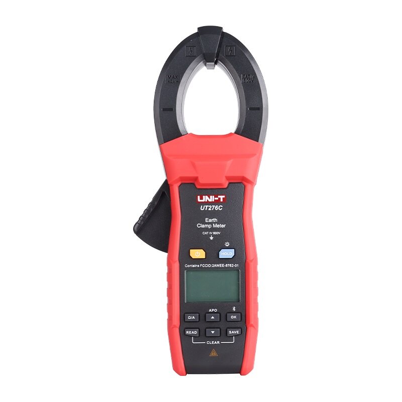 UNI-T UT276C+ Zangen-Erdungsprüfgerät, Erdungswiderstand bis 1.800Ω, 40A, Bluetooth, CAT IV 600V, Backenöffnung: 44 mm