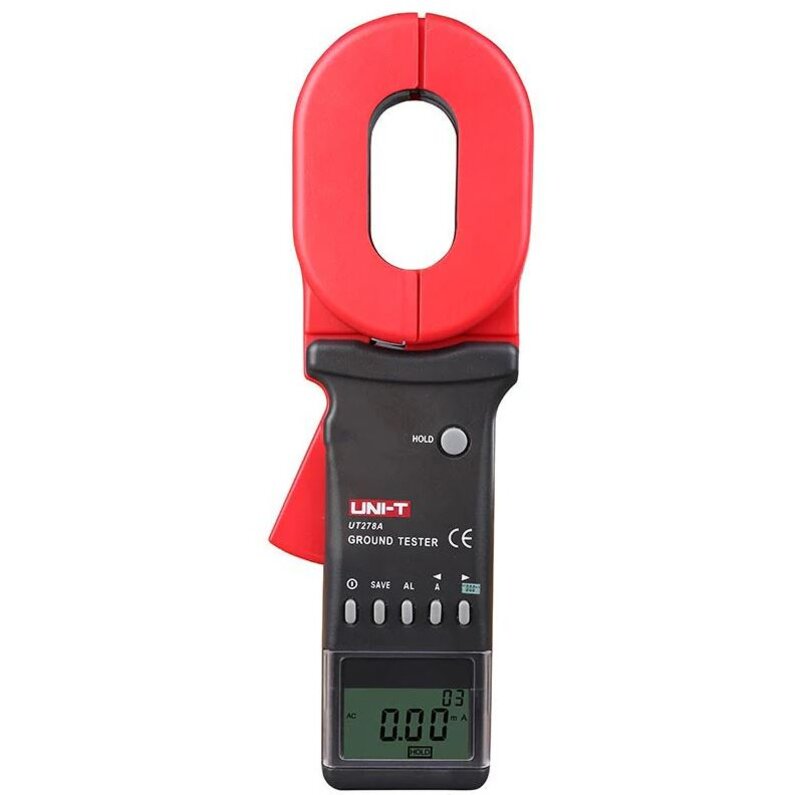 UNI-T UT278A+ Zangen-Erdungsprüfgerät, Erdungswiderstand bis 800 Ω; Stromstärke bis 20 A; Backenöffnung: 32 mm; Akustischer und optischer Alarm; Automatische Abschaltung