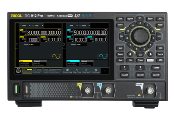 Rigol DG912 Pro Arbiträr-Funktionsgenerator, Touchscreen, 2 Kanal, 150 MHz, 1,25 GSa/s, 16 Mpts (32 Mpts opt.)