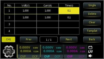 Rigol DP900-ARB Option, Arbiträrfunktion mit 100 ms minimaler Signalzeit (nur für DP932 U möglich)