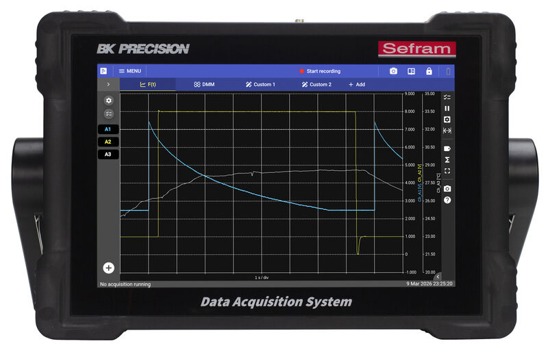 Sefram DAS1820-SYNC - Tragbarer Hochgeschwindigkeits-Daten-Recorder, mit integriertem IRIG, GPS und PTP, bis zu 16 Kanäle, mit 12" Touch Screen