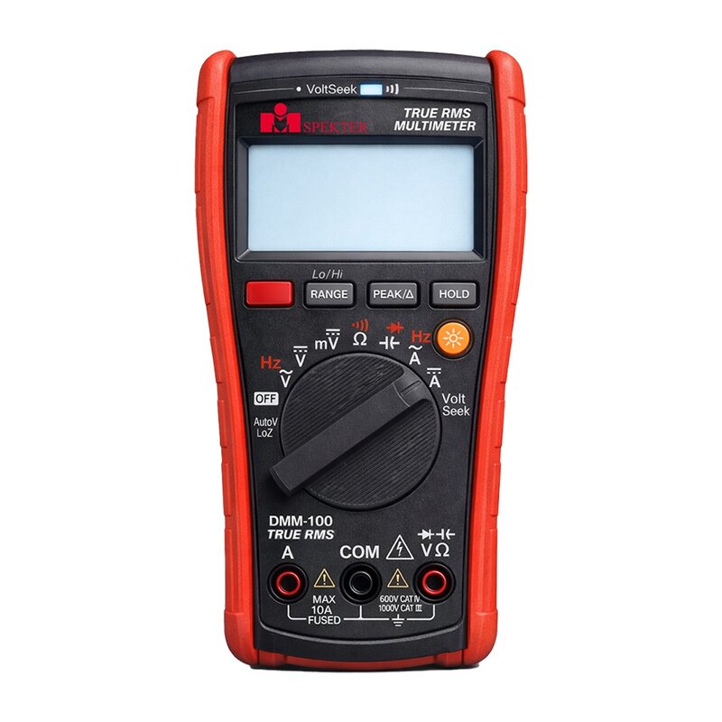 MI Spekter DMM-100 Echt-Effektivwert- Industrie- Multimeter bis 1000V AC/DC, 10A,Kapazitäts- Widerstand- Frequenzmessung