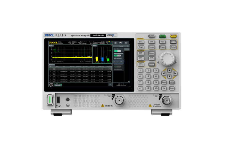 Rigol RSA800 Real-Time Spectrum Analyzer 5 kHz bis zu 14 GHz, 40 MHz Real-time Bandbreite, Tracking Generator