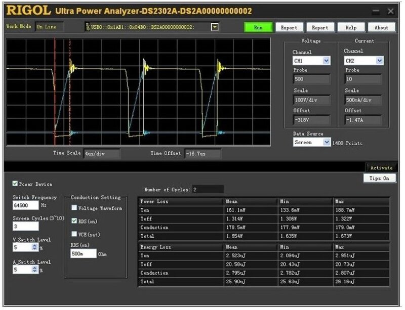 Rigol UPA-DS Ultra Power Analyzer software für Rigol DS6000 MSO/DS4000 MSO/DS2000A